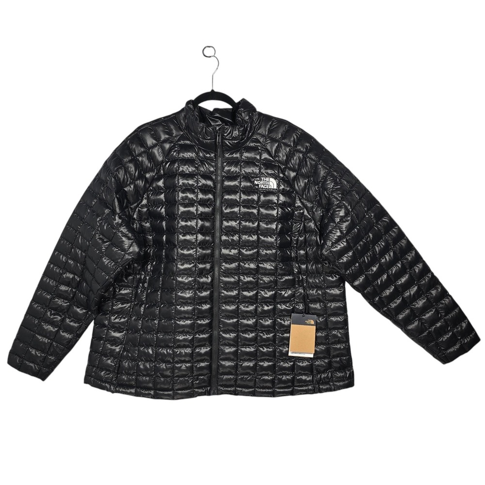 The North Face Womens Plus ThermoBall Eco Jacket Black Puffer 3X Ripstop NEW